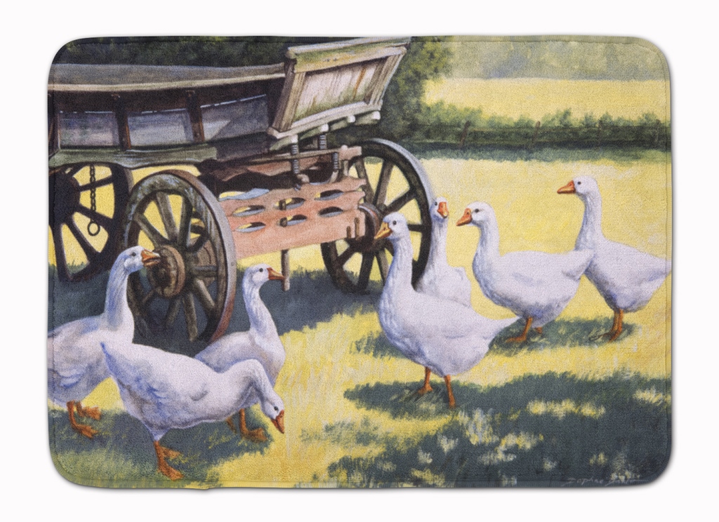 BDBA0234RUG Geese by Daphne Baxter Machine Washable Memory Foam Mat