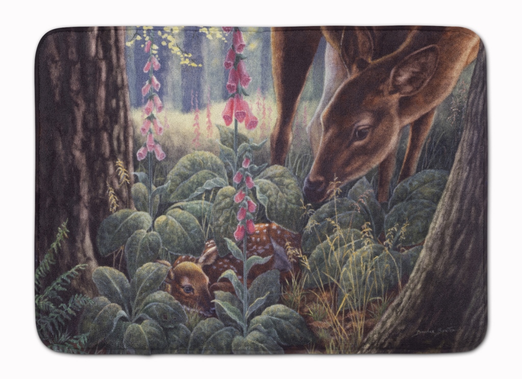 BDBA0259RUG Doe & Fawn Deer Machine Washable Memory Foam Mat