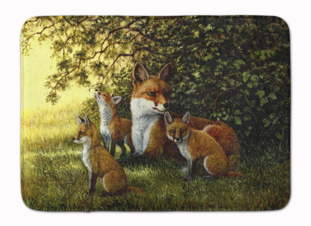 BDBA0382RUG Foxes Resitng Under the Tree Machine Washable Memory Foam Mat