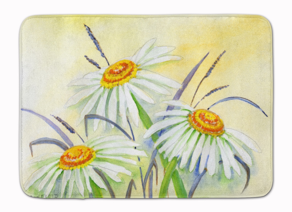 Daisies by Maureen Bonfield Machine Washable Memory Foam Mat