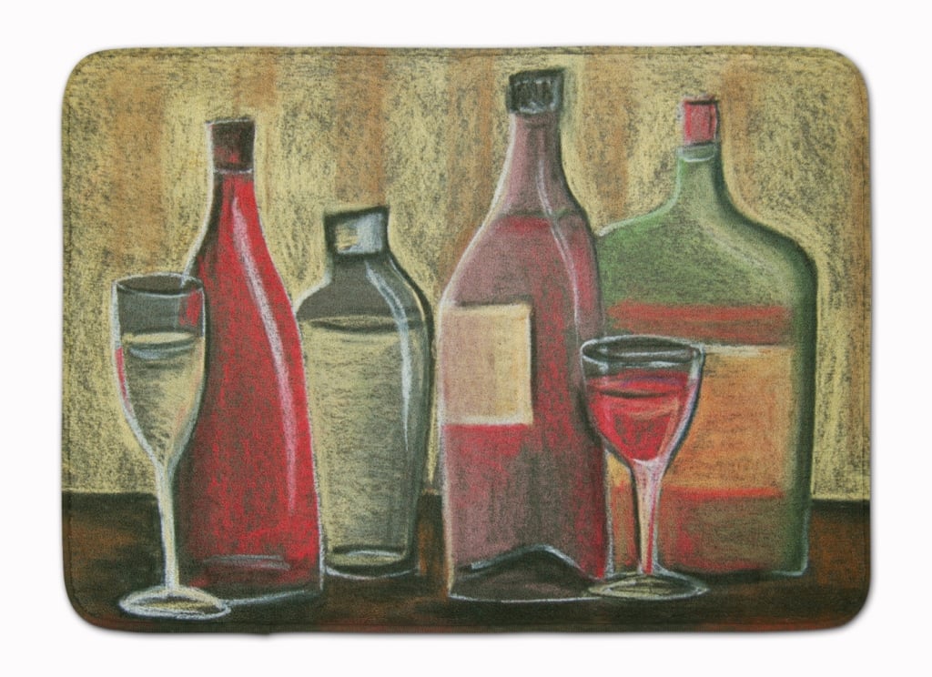 Picture of Carolines Treasures BTBU0168RUG Wine by Tiffany Budd Machine Washable Memory Foam Mat