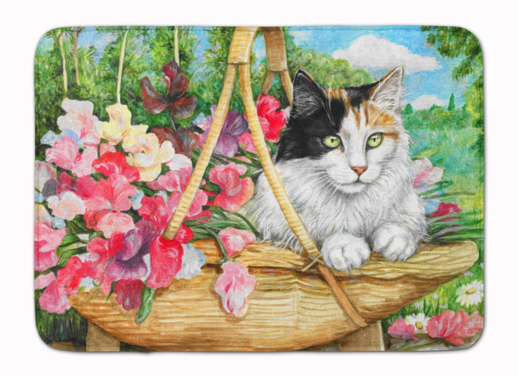 CDCO0178RUG Cat in Basket Machine Washable Memory Foam Mat