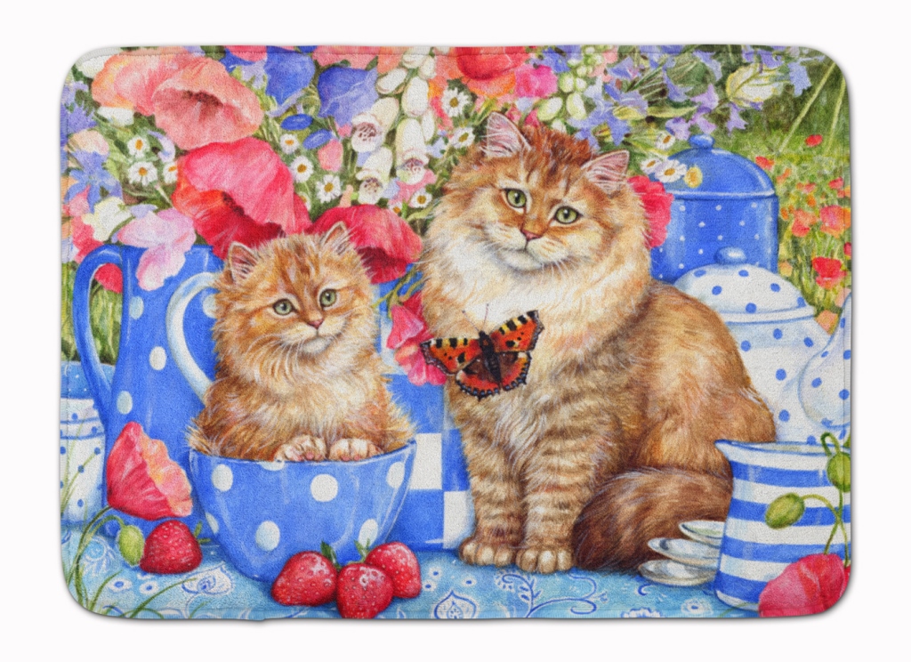 Blue Cats Machine Washable Memory Foam Mat