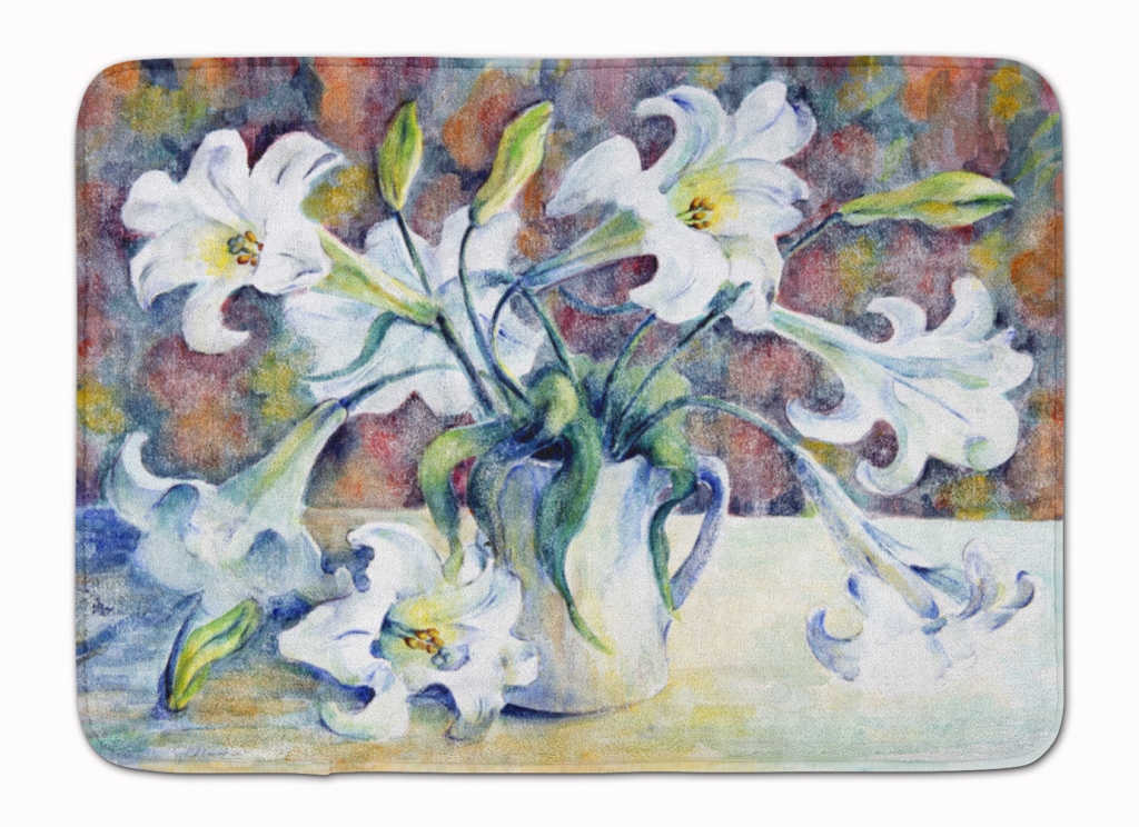 GFGO0014RUG Easter Lillies Machine Washable Memory Foam Mat