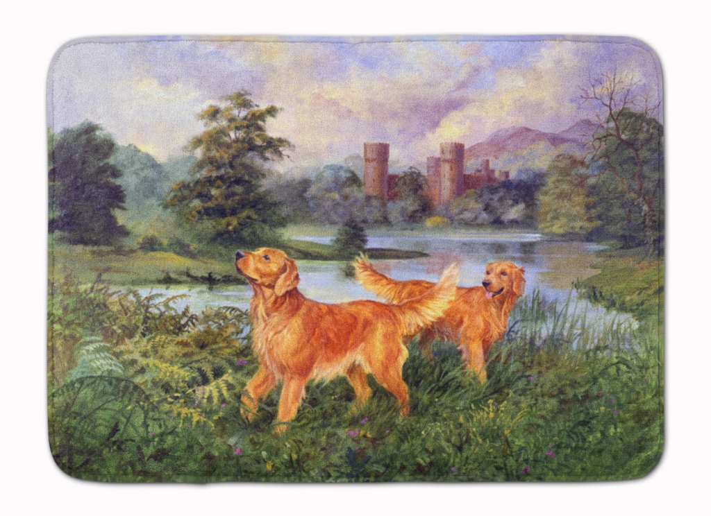 HEH0098RUG Golden Retrievers Machine Washable Memory Foam Mat
