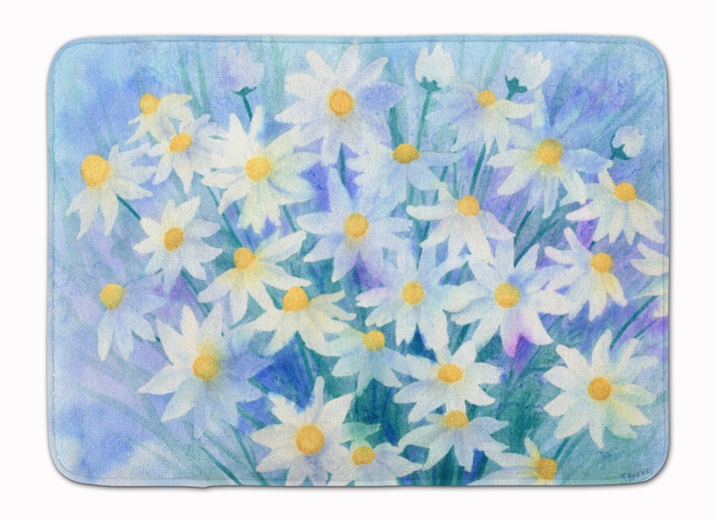 IBD0255RUG Light & Airy Daisies Machine Washable Memory Foam Mat