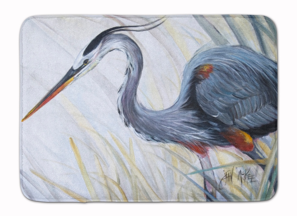 Blue Heron Frog Hunting Machine Washable Memory Foam Mat