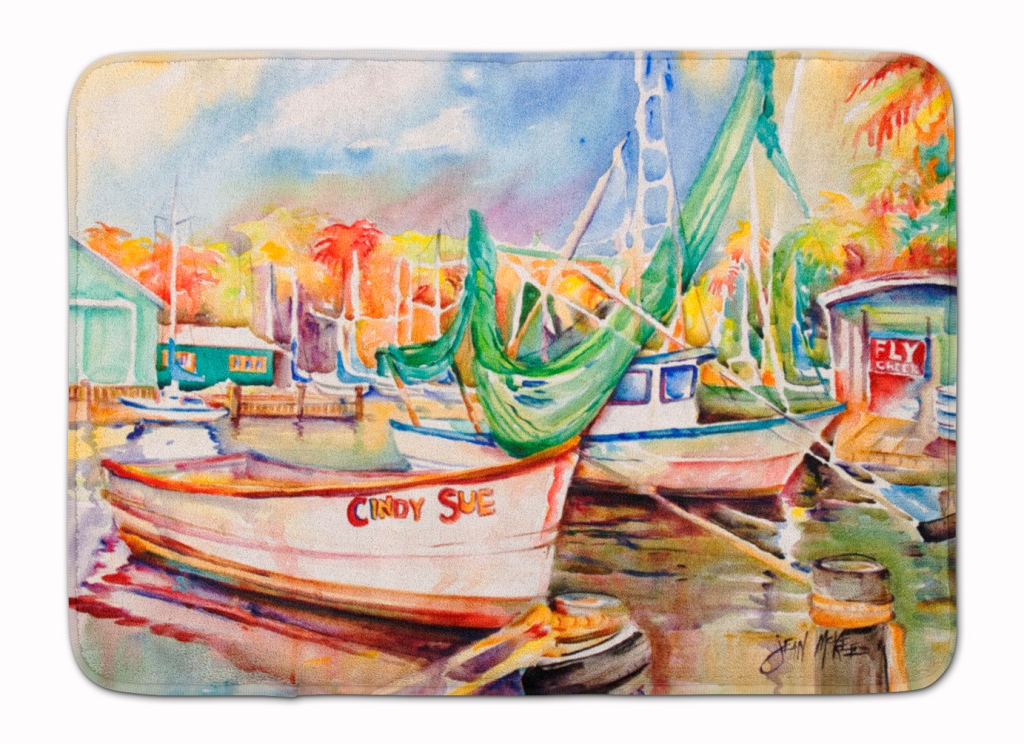 JMK1041RUG Sailboat Cindy Sue Machine Washable Memory Foam Mat