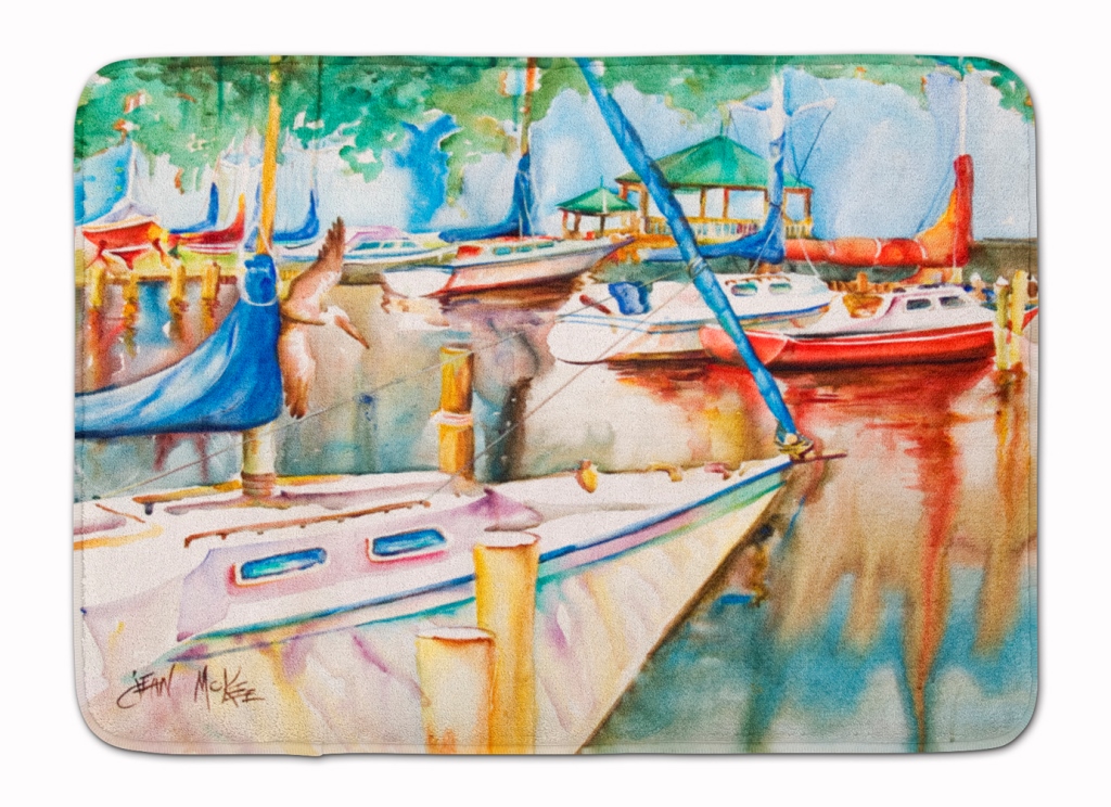Sailboats at the Gazebo Machine Washable Memory Foam Mat