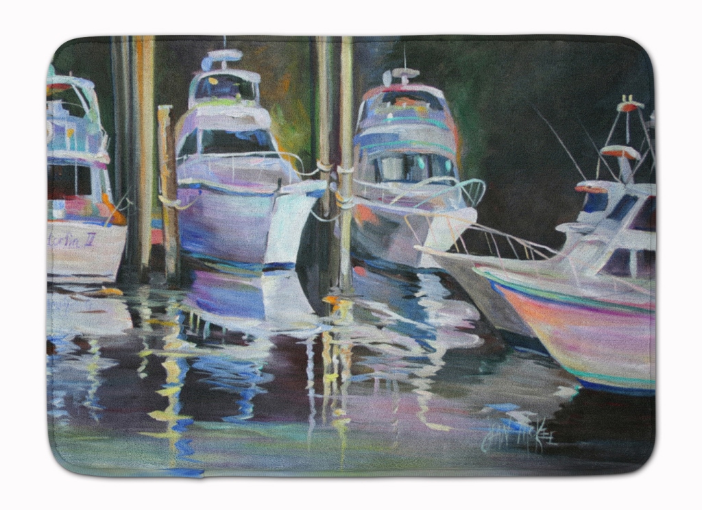 Deep Sea Fishing Boats Machine Washable Memory Foam Mat