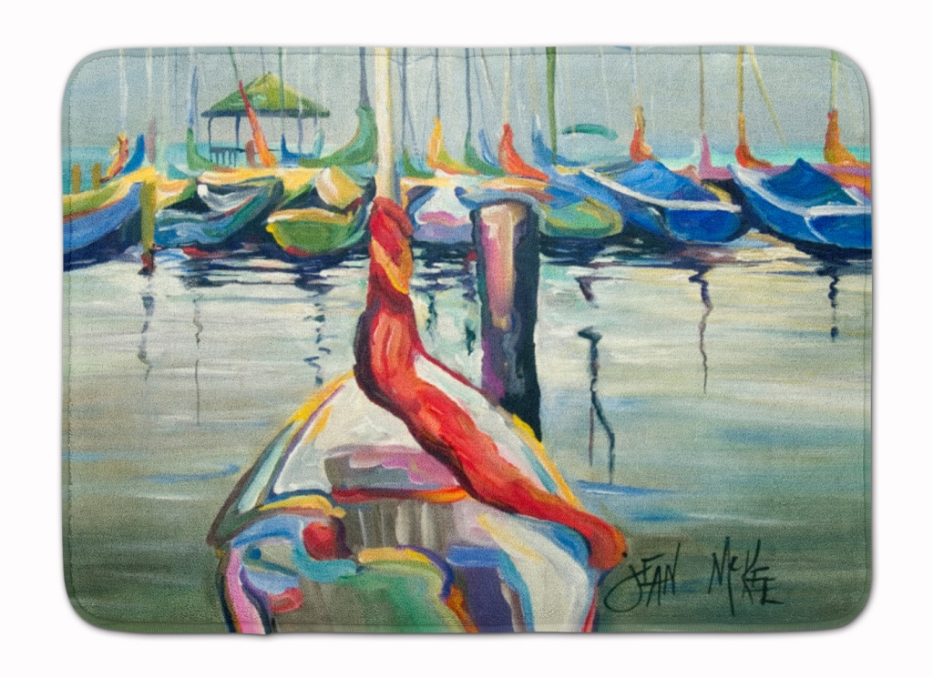 LaSalle Sailboats Machine Washable Memory Foam Mat
