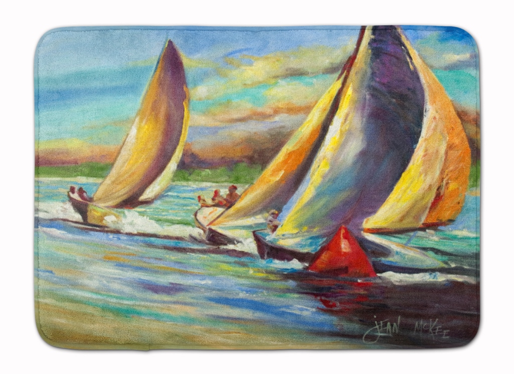 Knost Regatta Pass Christian Sailboats Machine Washable Memory Foam Mat