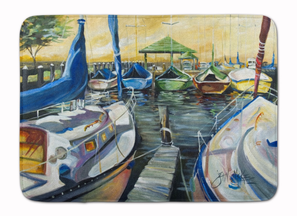 Seven Boats Sailboats Machine Washable Memory Foam Mat