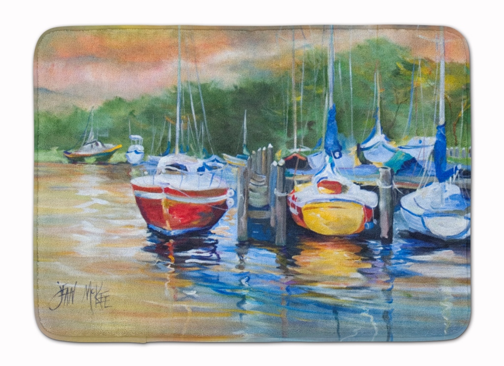Up the Creek Sailboat Machine Washable Memory Foam Mat