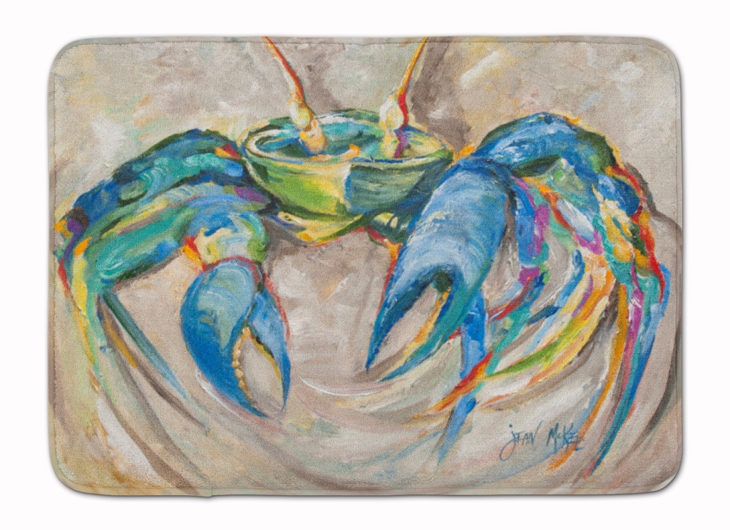 JMK1089RUG Blue Crab Machine Washable Memory Foam Mat