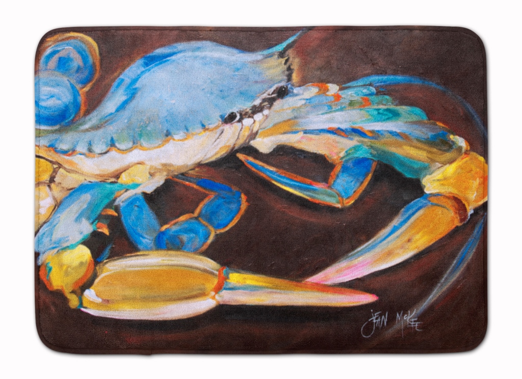 JMK1090RUG Blue Crab Machine Washable Memory Foam Mat
