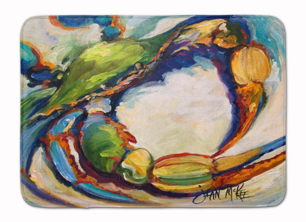 JMK1091RUG Blue Crab Machine Washable Memory Foam Mat