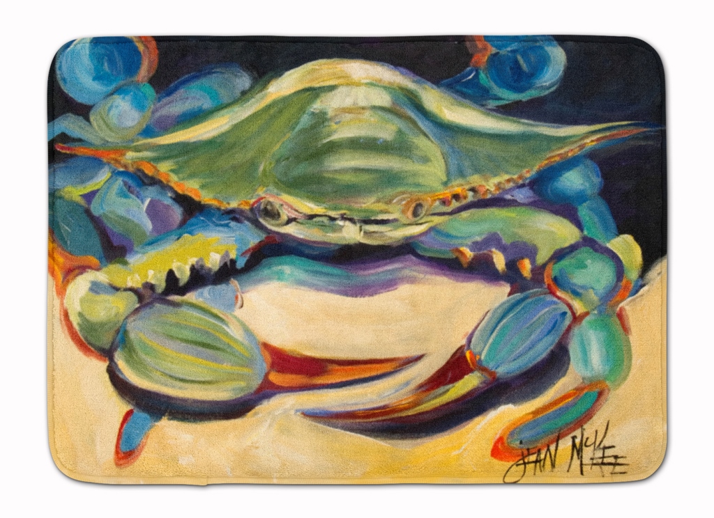 Blue Crab Machine Washable Memory Foam Mat