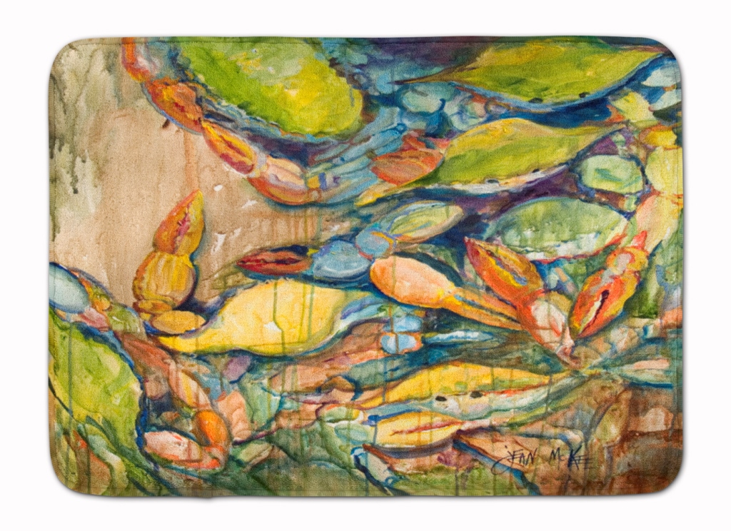 JMK1102RUG Jubilee Blue Crab Machine Washable Memory Foam Mat