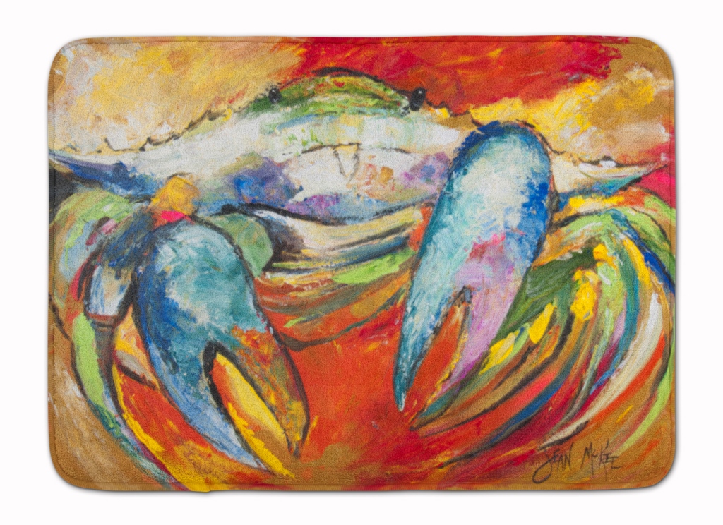 JMK1109RUG Blue Crab Machine Washable Memory Foam Mat