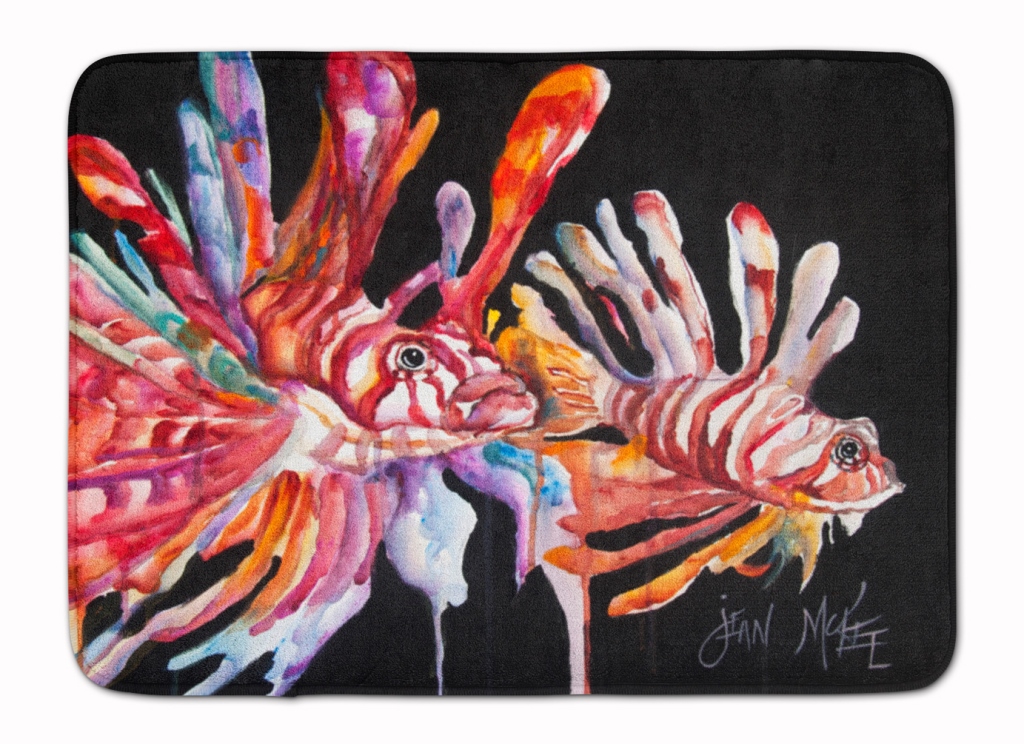 JMK1114RUG Lionfish Machine Washable Memory Foam Mat