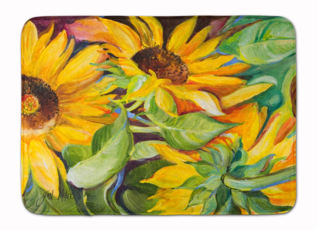 Sunflowers Machine Washable Memory Foam Mat