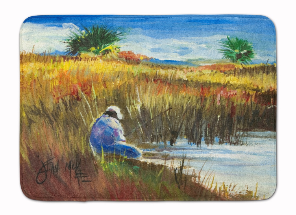 Fisherman on the Bank Machine Washable Memory Foam Mat