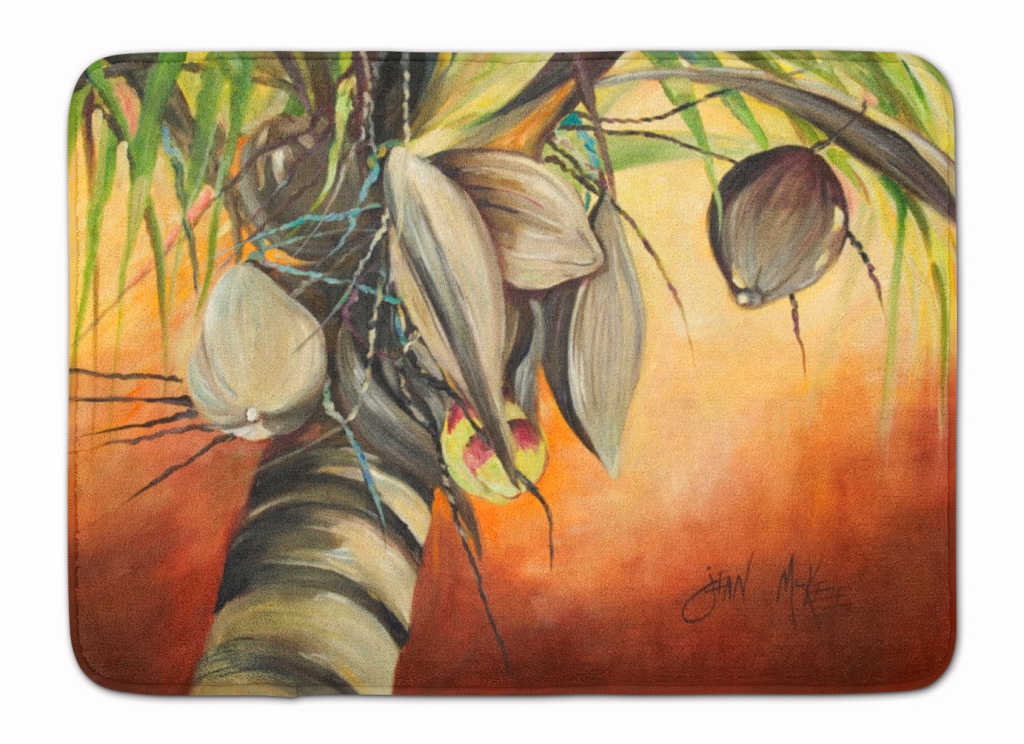 Coconut Tree Machine Washable Memory Foam Mat