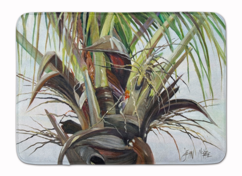 JMK1130RUG Top Palm Tree Machine Washable Memory Foam Mat