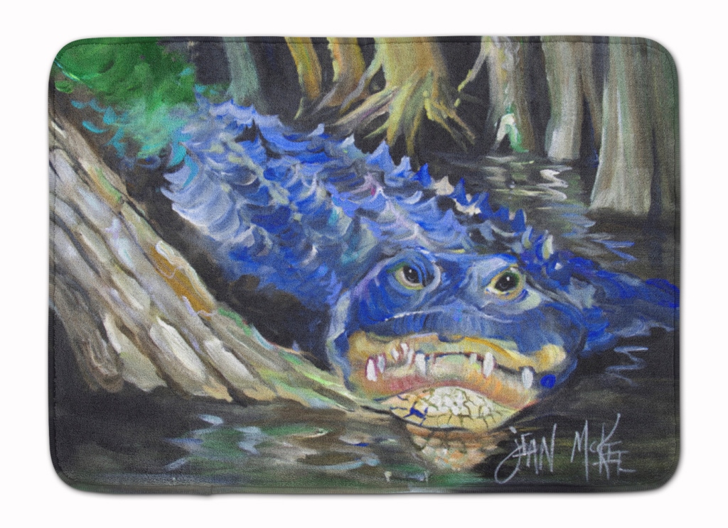 JMK1135RUG Blue Alligator Machine Washable Memory Foam Mat
