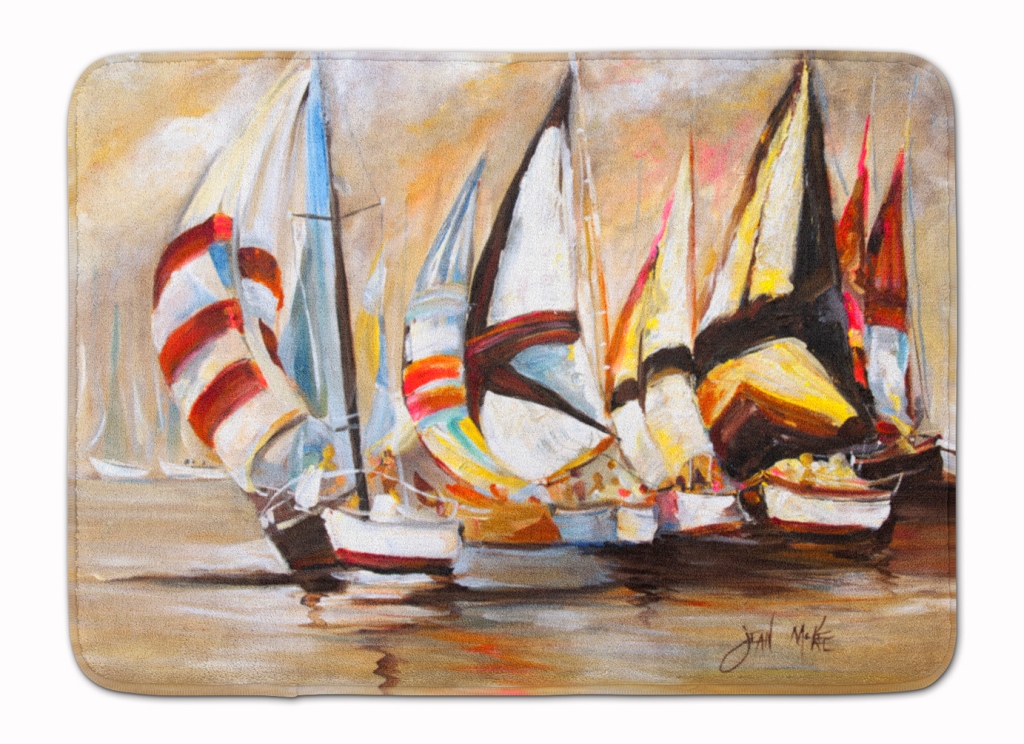 Boat Binge Sailboats Machine Washable Memory Foam Mat