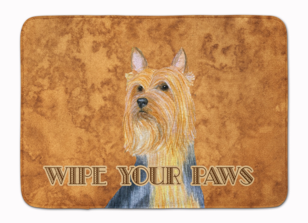 LH9445RUG Silky Terrier Wipe your Paws Machine Washable Memory Foam Mat
