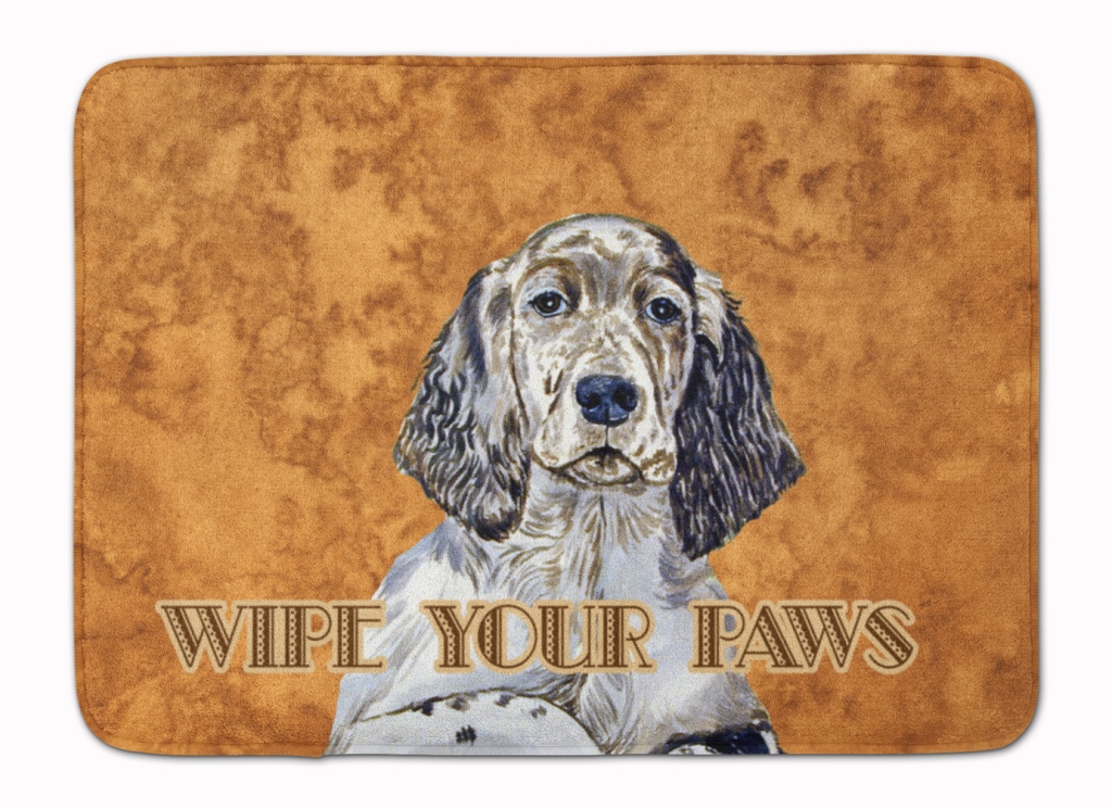 English Setter Wipe your Paws Machine Washable Memory Foam Mat
