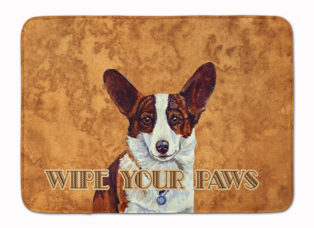 Cardigan Corgi Wipe your Paws Machine Washable Memory Foam Mat