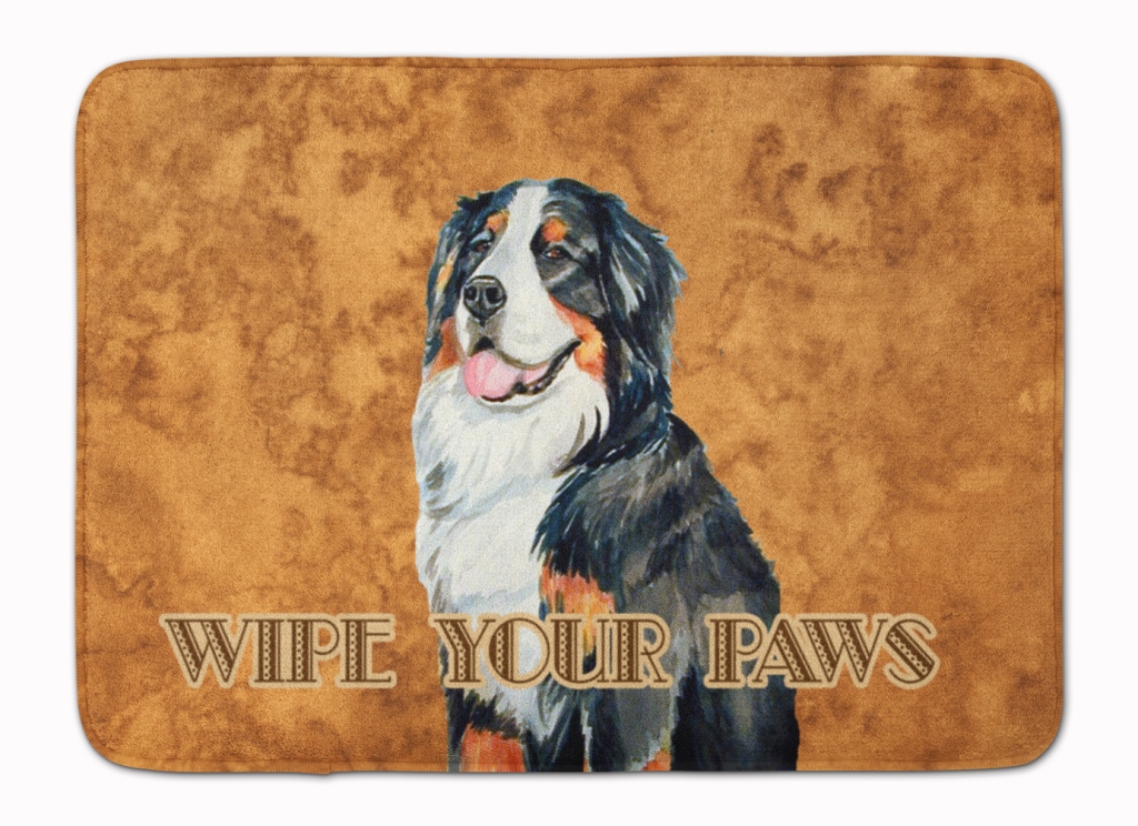 Bernese Mountain Dog Wipe your Paws Machine Washable Memory Foam Mat