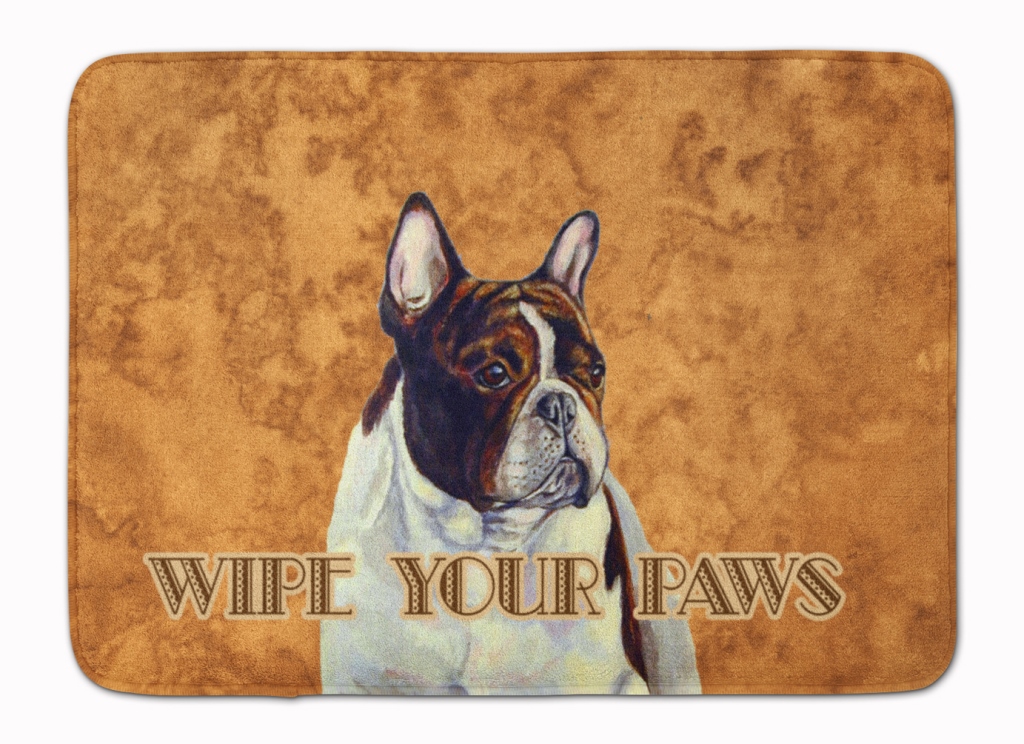 French Bulldog Wipe your Paws Machine Washable Memory Foam Mat