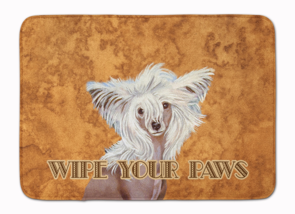 LH9459RUG Chinese Crested Wipe your Paws Machine Washable Memory Foam Mat