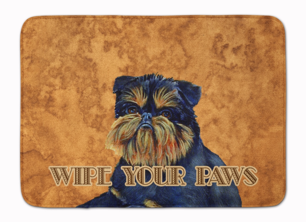 LH9462RUG Brussels Griffon Wipe your Paws Machine Washable Memory Foam Mat