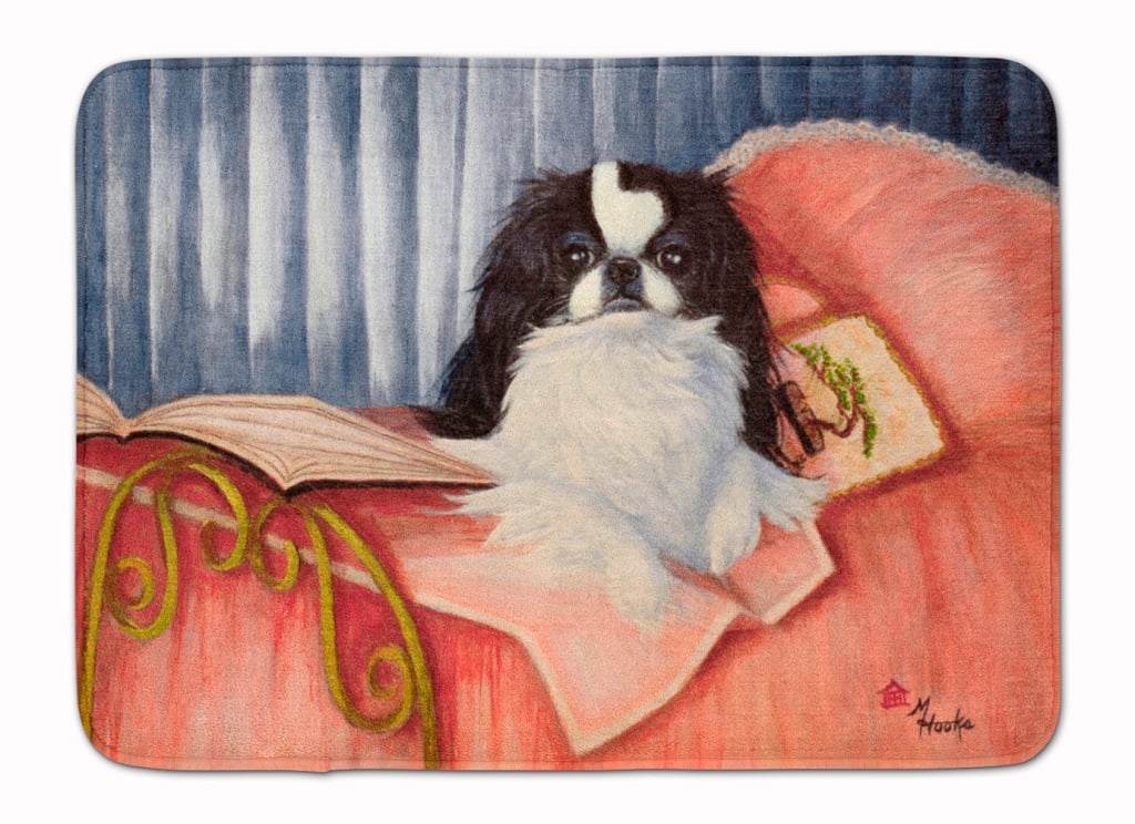 Japanese Chin Reading in Bed Machine Washable Memory Foam Mat