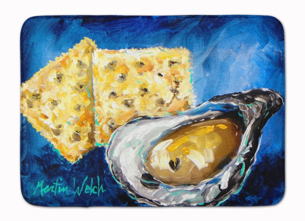 MW1089RUG Oysters Two Crackers Machine Washable Memory Foam Mat