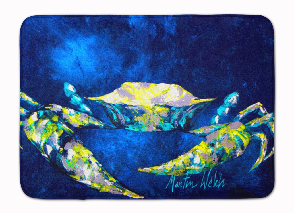MW1101RUG Crab Blue Machine Washable Memory Foam Mat