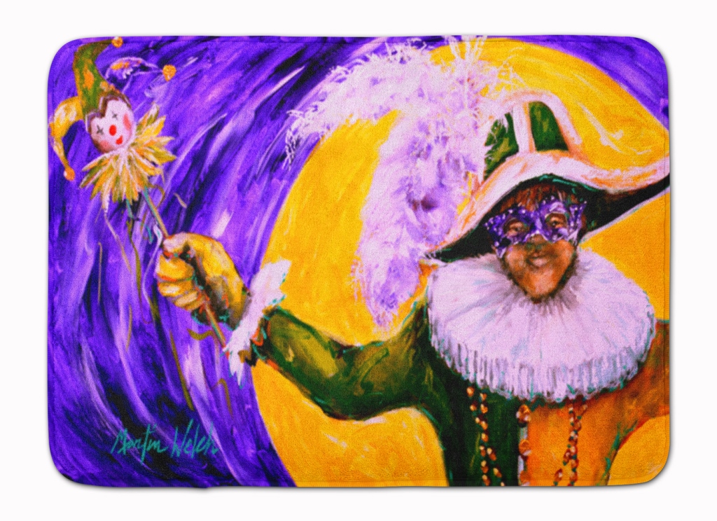 MW1109RUG Mardi Gras Hey Mister Machine Washable Memory Foam Mat