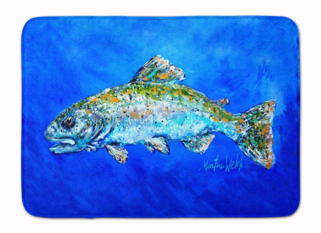 MW1124RUG Fish Headed Downstream Machine Washable Memory Foam Mat