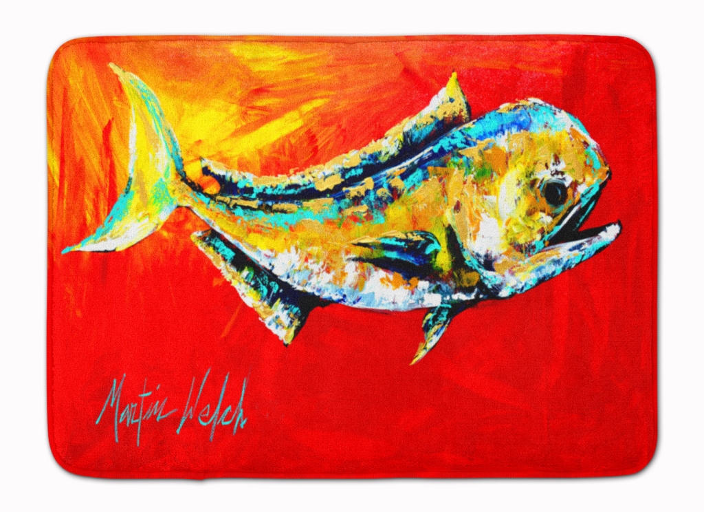 MW1156RUG Danny Dolphin Fish Machine Washable Memory Foam Mat