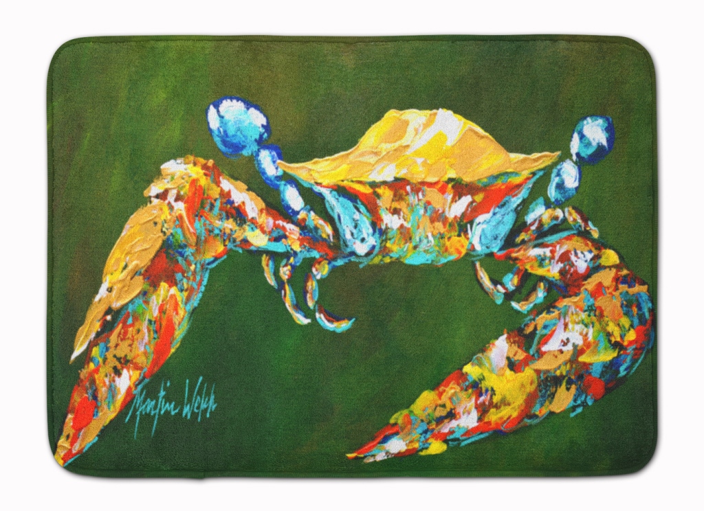 MW1157RUG Go Green Crab Machine Washable Memory Foam Mat