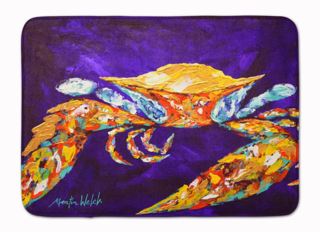 MW1172RUG The Right Stuff Crab in Purple Machine Washable Memory Foam Mat