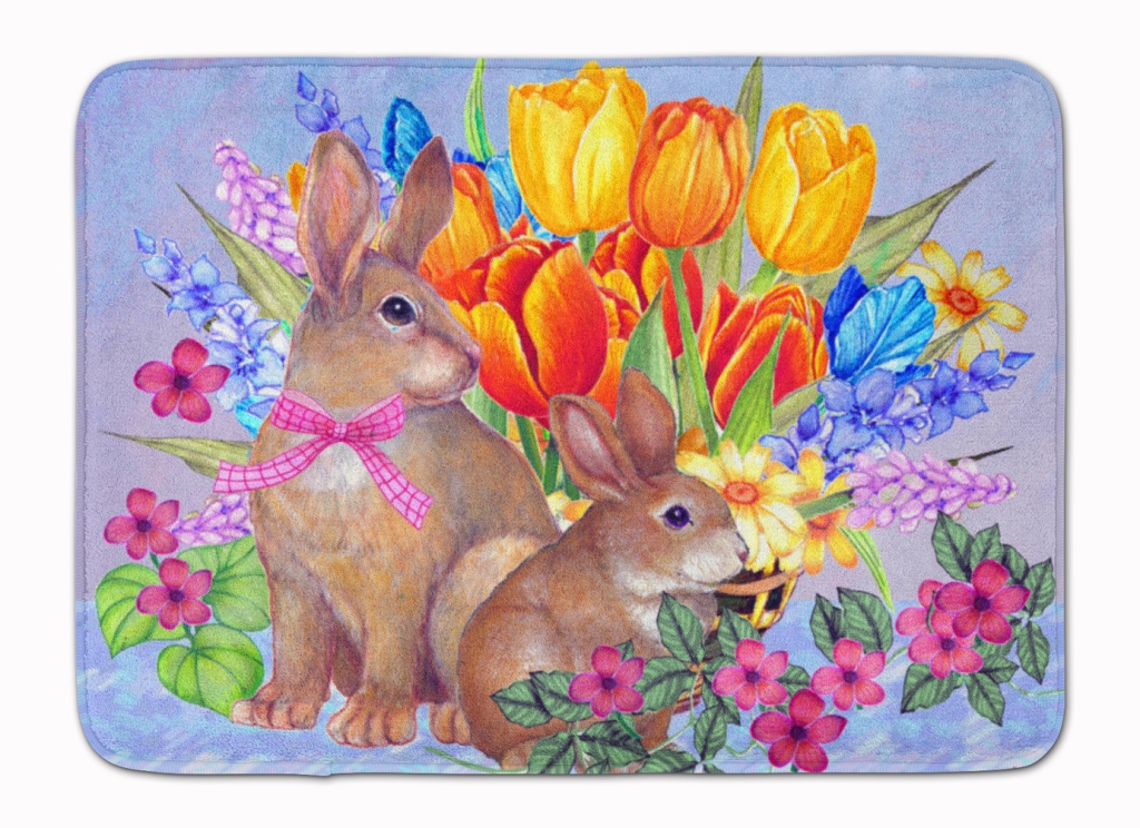 New Beginnings II Easter Rabbit Machine Washable Memory Foam Mat