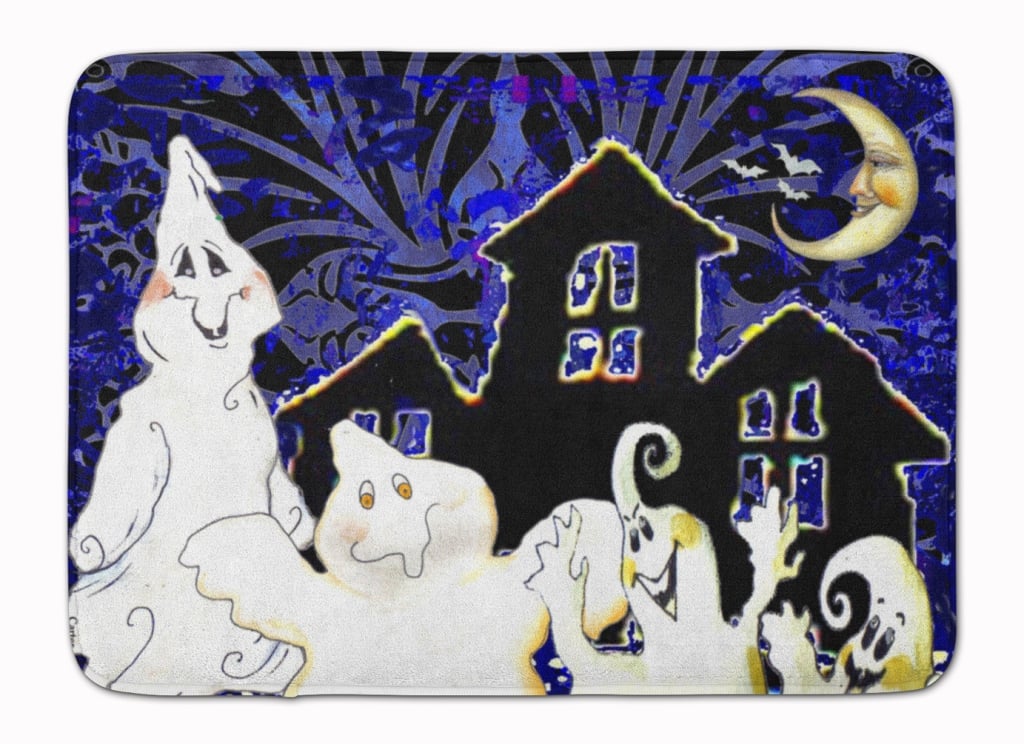 PJC1072RUG The Gangs All Here Ghosts Halloween Machine Washable Memory Foam Mat