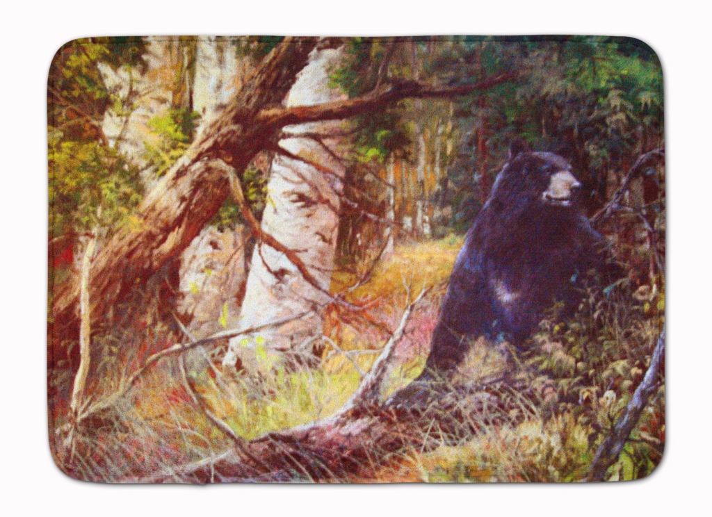 PJC1074RUG Are you there Mr. Black Bear Machine Washable Memory Foam Mat