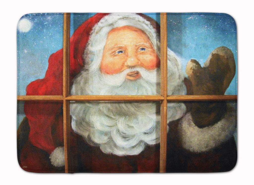 PJC1079RUG Kindly Visitor Santa Claus Christmas Machine Washable Memory Foam Mat